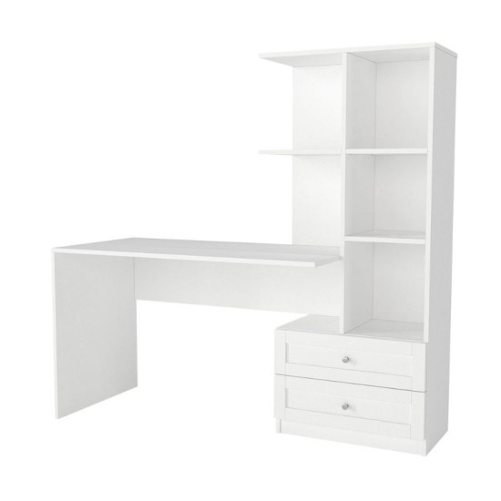 Γραφείο εργασίας Mantra  χρώμα λευκό 150x60x152εκ.