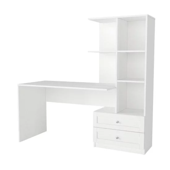 Γραφείο εργασίας Mantra  χρώμα λευκό 150x60x152εκ.
