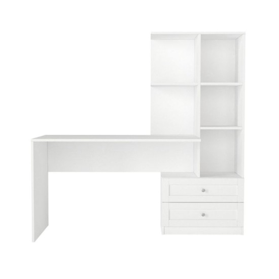 Γραφείο εργασίας Mantra  χρώμα λευκό 150x60x152εκ.