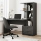 Γραφείο εργασίας Mantra  χρώμα ανθρακί 150x60x152εκ.
