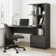 Γραφείο εργασίας Mantra  χρώμα ανθρακί 150x60x152εκ.