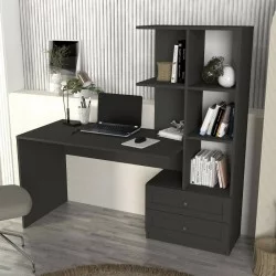 Γραφείο εργασίας Mantra  χρώμα ανθρακί 150x60x152εκ.