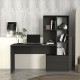 Γραφείο εργασίας Mantra  χρώμα ανθρακί 150x60x152εκ.