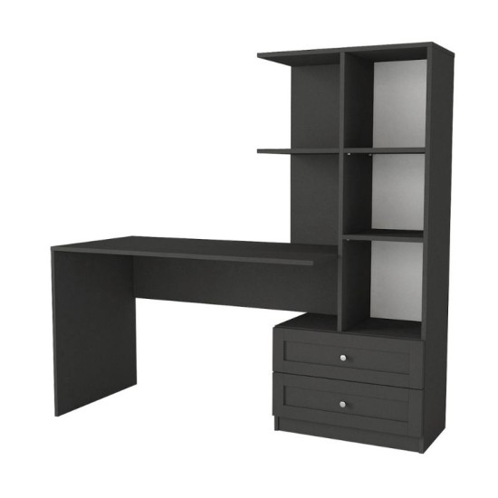 Γραφείο εργασίας Mantra  χρώμα ανθρακί 150x60x152εκ.