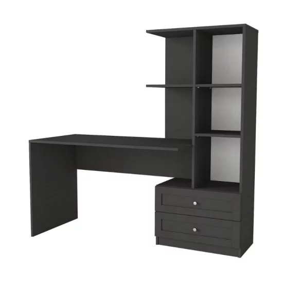 Γραφείο εργασίας Mantra  χρώμα ανθρακί 150x60x152εκ.