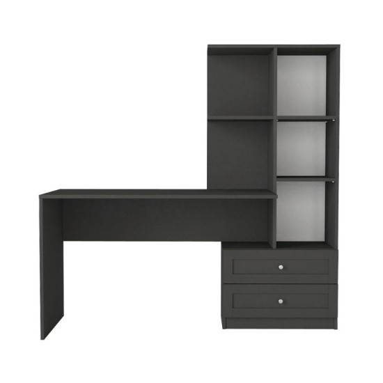 Γραφείο εργασίας Mantra  χρώμα ανθρακί 150x60x152εκ.