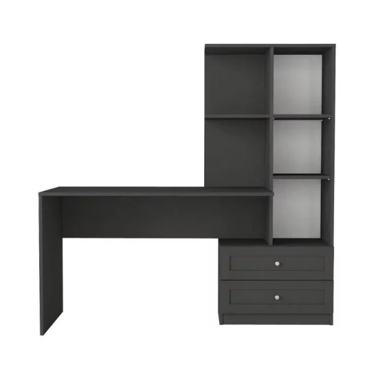 Γραφείο εργασίας Mantra  χρώμα ανθρακί 150x60x152εκ.