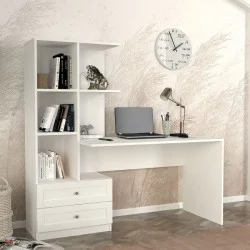 Γραφείο εργασίας Mantra  χρώμα λευκό 150x60x152εκ.