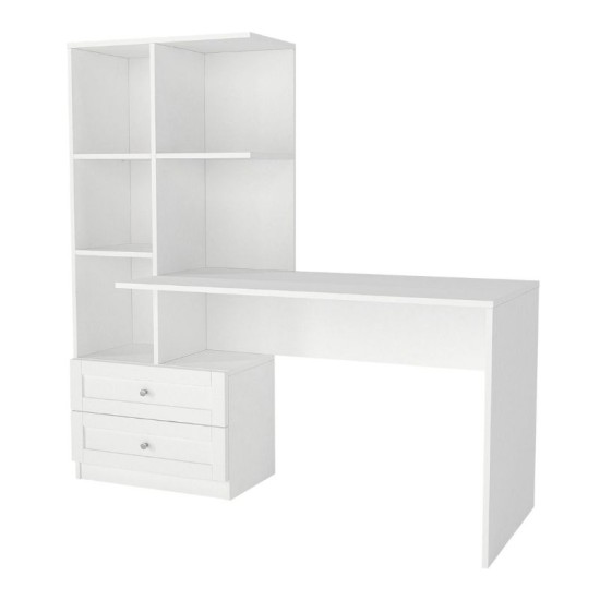 Γραφείο εργασίας Mantra  χρώμα λευκό 150x60x152εκ.