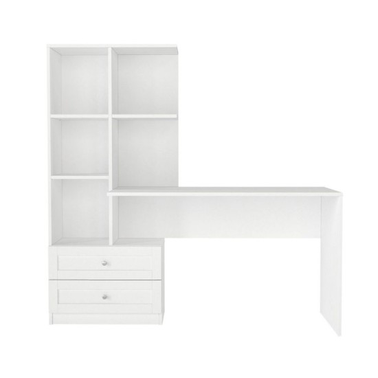 Γραφείο εργασίας Mantra  χρώμα λευκό 150x60x152εκ.