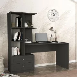 Γραφείο εργασίας Mantra  χρώμα ανθρακί 150x60x152εκ.