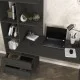 Γραφείο εργασίας Mantra  χρώμα ανθρακί 150x60x152εκ.