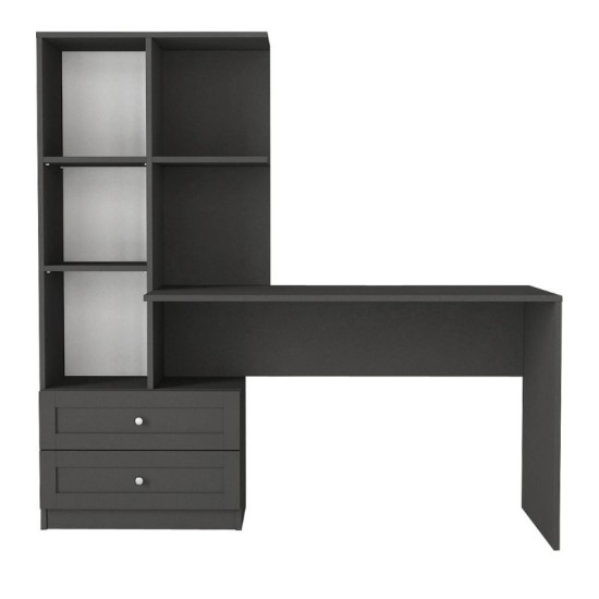 Γραφείο εργασίας Mantra  χρώμα ανθρακί 150x60x152εκ.