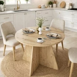 Τραπέζι Tailor  χρώμα sapphire oak Ø100x75,7εκ.