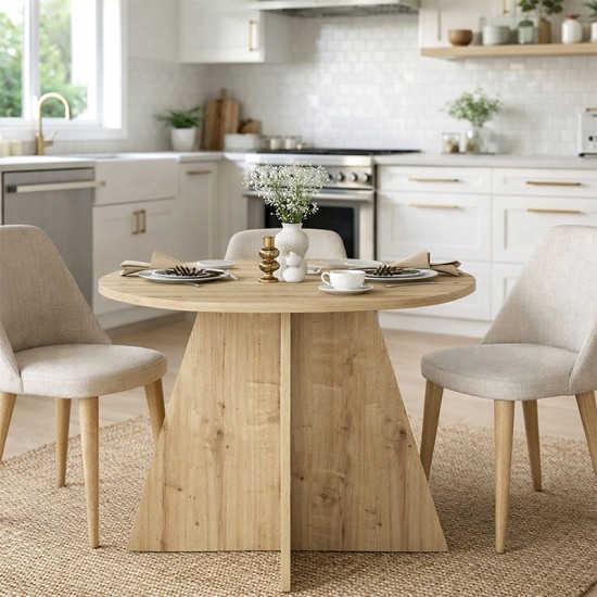 Τραπέζι Tailor  χρώμα sapphire oak Ø100x75,7εκ.