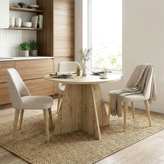 Τραπέζι Tailor  χρώμα sapphire oak Ø100x75,7εκ.