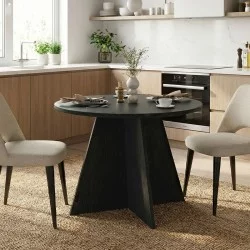 Τραπέζι Tailor  χρώμα sencron black Ø100x75,7εκ.