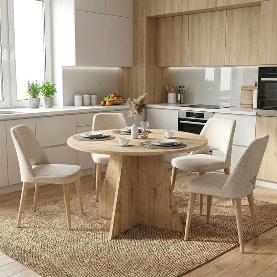 Τραπέζι Tailor  χρώμα sapphire oak Ø120x75,7εκ.