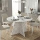 Τραπέζι Tailor  χρώμα λευκό εφέ μαρμάρου Ø120x75,7εκ.