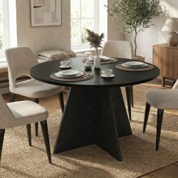 Τραπέζι Tailor  χρώμα sencron black Ø120x75,7εκ.