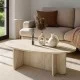 Τραπεζάκι σαλονιού Ravey  χρώμα travertine 120x60x39,8εκ.