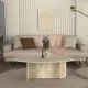 Τραπεζάκι σαλονιού Ravey  χρώμα travertine 120x60x39,8εκ.