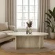 Τραπεζάκι σαλονιού Ravey  χρώμα travertine 120x60x39,8εκ.