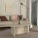 Τραπεζάκι σαλονιού Ravey  χρώμα travertine 120x60x39,6εκ.