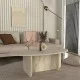 Τραπεζάκι σαλονιού Ravey  χρώμα travertine 120x60x39,8εκ.