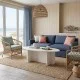 Τραπεζάκι σαλονιού Ravey  χρώμα λευκό 120x60x39,6εκ.