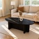 Τραπεζάκι σαλονιού Ravey  χρώμα sencron black 120x60x39,6εκ.