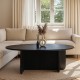 Τραπεζάκι σαλονιού Ravey  χρώμα sencron black 120x60x39,6εκ.