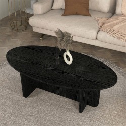 Τραπεζάκι σαλονιού Ravey  χρώμα sencron black 120x60x39,6εκ.