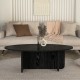Τραπεζάκι σαλονιού Ravey  χρώμα sencron black 120x60x39,6εκ.