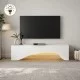Έπιπλο τηλεόρασης Mara  με LED χρώμα λευκό 150x31,4x40εκ.