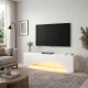 Έπιπλο τηλεόρασης Mara  με LED χρώμα λευκό 150x31,4x40εκ.