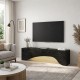 Έπιπλο τηλεόρασης Mara  με LED χρώμα sencron black 150x31,4x40εκ.