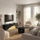 Έπιπλο τηλεόρασης Mara  με LED χρώμα sencron black 150x31,4x40εκ.