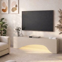 Έπιπλο τηλεόρασης Mara  με LED χρώμα sandstone 150x31,4x40εκ.
