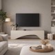 Έπιπλο τηλεόρασης Mara  με LED χρώμα sandstone 150x31,4x40εκ.