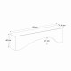 Έπιπλο τηλεόρασης Mara  με LED χρώμα sandstone 150x31,4x40εκ.