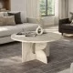 Τραπεζάκι σαλονιού Mara  χρώμα travertine Ø75x36,8εκ.