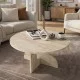 Τραπεζάκι σαλονιού Mara  χρώμα travertine Ø75x36,8εκ.