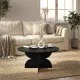 Τραπεζάκι σαλονιού Mara  χρώμα sencron black Ø75x36,8εκ.