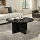 Τραπεζάκι σαλονιού Mara  χρώμα sencron black Ø75x36,8εκ.