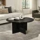 Τραπεζάκι σαλονιού Mara  χρώμα sencron black Ø75x36,8εκ.