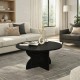 Τραπεζάκι σαλονιού Mara  χρώμα sencron black Ø75x36,8εκ.