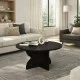 Τραπεζάκι σαλονιού Mara  χρώμα sencron black Ø75x36,8εκ.