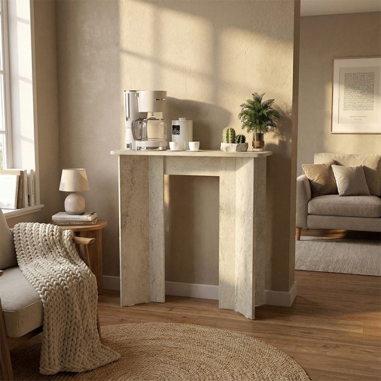 Κονσόλα Mara  χρώμα travertine 90x29,6x91,8εκ.