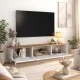 Έπιπλο τηλεόρασης Bono  χρώμα λευκό - sepet oak 150x32,3x42,1εκ.